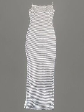 Harper & Ivy Women’s Small Black White Stripe Strap Maxi Bodycon Dress Girlhood
